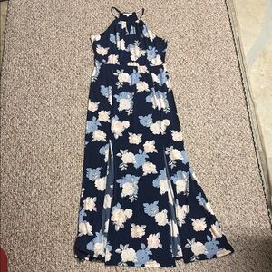 Candie's Navy and Pink Floral Dress
